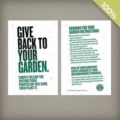 Branded Promotional SEEDED PAPER MEDIUM CARD Seeded Paper From Concept Incentives.