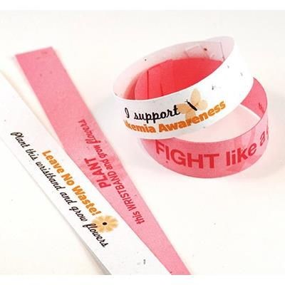 Branded Promotional SEEDED PAPER WRIST BAND Seeds From Concept Incentives.