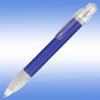 Branded Promotional SETANTA FROST BALL PEN in Blue Pen From Concept Incentives.