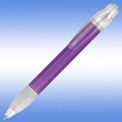 Branded Promotional SETANTA FROST BALL PEN in Purple Pen From Concept Incentives.