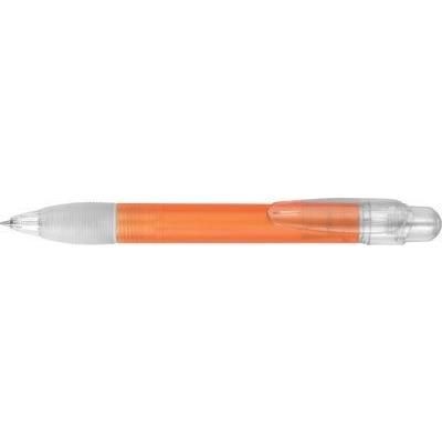 Branded Promotional SETANTA FROST BALL PEN in Orange Pen From Concept Incentives.