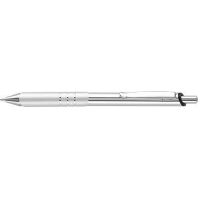 Branded Promotional SENTINEL ALUMINIUM METAL BALL PEN in Silver Pen From Concept Incentives.