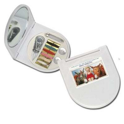 Branded Promotional SEWING KIT in White Sewing Kit From Concept Incentives.