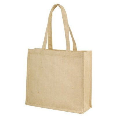 Branded Promotional CALCUTTA LONG HANDLED NATURAL JUTE SHOPPER TOTE BAG Bag From Concept Incentives.