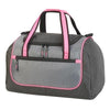 Branded Promotional RHODES SPORTS BAG HOLDALL in Grey, Charcoal & Hot Pink Bag From Concept Incentives.