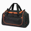 Branded Promotional PIRAEUS SPORTS HOLDALL OVERNIGHT BAG in Black & Orange Bag From Concept Incentives.