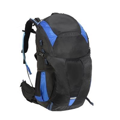 Branded Promotional MATTERHORN 30L HIKER BACKPACK RUCKSACK in Black & Petrol Bag From Concept Incentives.