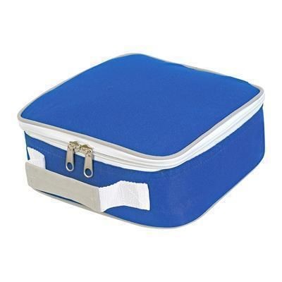 Branded Promotional SANDWICH LUNCH BOX in Royal & Pale Grey Lunch Box From Concept Incentives.