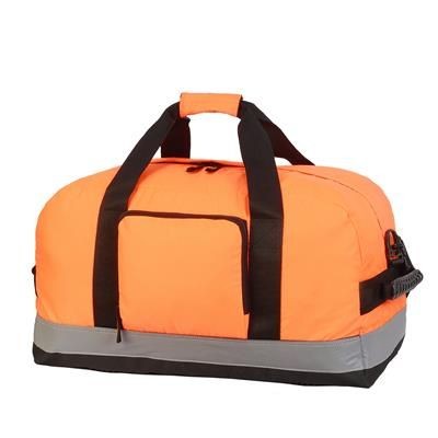 Branded Promotional SEATTLE WORKWEAR BAG HOLDALL in Hi-vis Orange Bag From Concept Incentives.