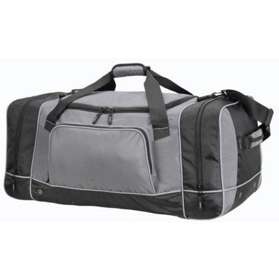 Branded Promotional CHICAGO GIANT SPORTS HOLDALL BAG in Grey & Black Bag From Concept Incentives.