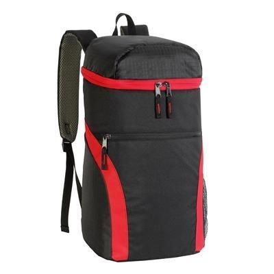 Branded Promotional MICHELIN FOOD MARKET COOLER BACKPACK RUCKSACK in Black & Red Bag From Concept Incentives.
