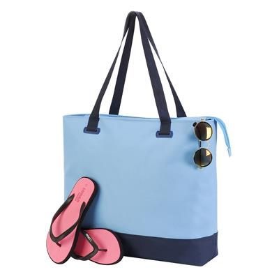 Branded Promotional BURMOOS WELLNESS LEISER BAG in Light Blue & French Navy Bag From Concept Incentives.