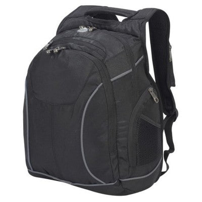 Branded Promotional TORONTO LAPTOP BACKPACK RUCKSACK in Black Bag From Concept Incentives.