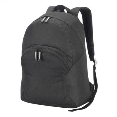 Branded Promotional MILAN BACKPACK RUCKSACK in Black Bag From Concept Incentives.