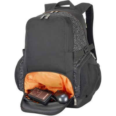 Branded Promotional LONDON URBAN BACKPACK RUCKSACK in Black Bag From Concept Incentives.