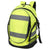Branded Promotional HIGH VISIBILITY REFLECTIVE BACKPACK RUCKSACK in Neon Fluorescent Yellow Bag From Concept Incentives.