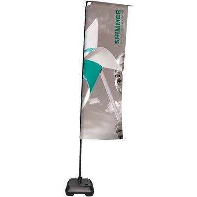 Branded Promotional SHIMMER RECTANGULAR FLAG Feather Flag From Concept Incentives.