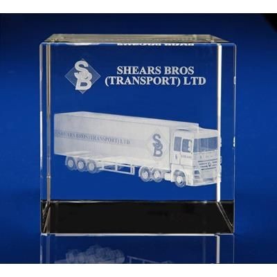 Branded Promotional CRYSTAL GLASS SHIPPING PAPERWEIGHT OR AWARD Award From Concept Incentives.