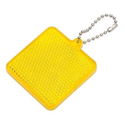 Branded Promotional SQUARE HARD REFLECTIVE KEYRING Keyring From Concept Incentives.