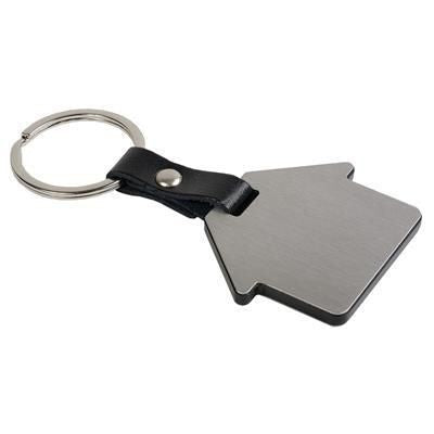 Branded Promotional HOUSE SHAPE METAL KEYRING in Gift Box Keyring From Concept Incentives.