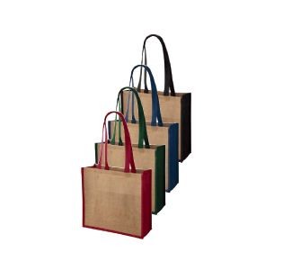 Branded Promotional SIMBA CT JUTE SHOPPER TOTE BAG with Long Jute Handles Bag From Concept Incentives.
