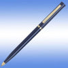 Branded Promotional SIGNATURE BALL PEN in Blue with Gold Gilt Trim Pen From Concept Incentives.