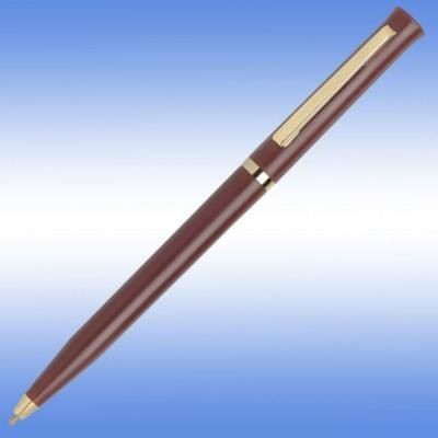 Branded Promotional SIGNATURE BALL PEN in Burgundy with Gold Gilt Trim Pen From Concept Incentives.