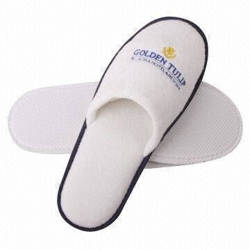 Branded Promotional HOTEL ROOM SLIPPERS in White Slippers From Concept Incentives.