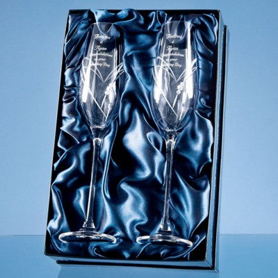 Branded Promotional DIAMANTE CHAMPAGNE FLUTE SET Champagne Flute From Concept Incentives.