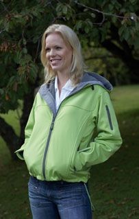 branded promotional SLAZENGER LADIES HOODED HOODY SOFT SHELL JACKET Jacket Concept Incentives.