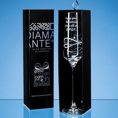 Branded Promotional JUST FOR YOU DIAMANTE CHAMPAGNE FLUTE with Spiral Design Cutting Champagne Flute From Concept Incentives.