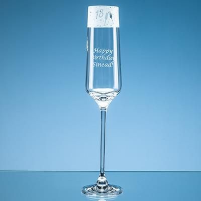 Branded Promotional 190ML 18 FRIEZE DESIGN CHAMPAGNE FLUTE Champagne Flute From Concept Incentives.
