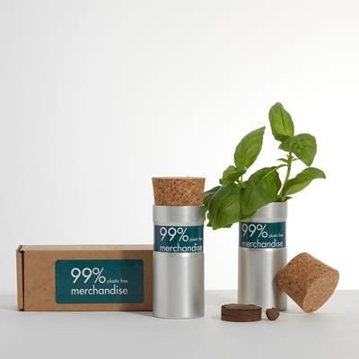 Branded Promotional DESK TOP GARDEN - BOXED - URBAN MIX in Silver Desk Garden From Concept Incentives.