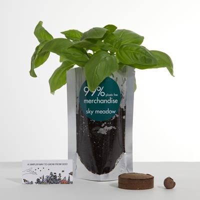 Branded Promotional GROW POUCH - BLUE MEADOW Plant From Concept Incentives.