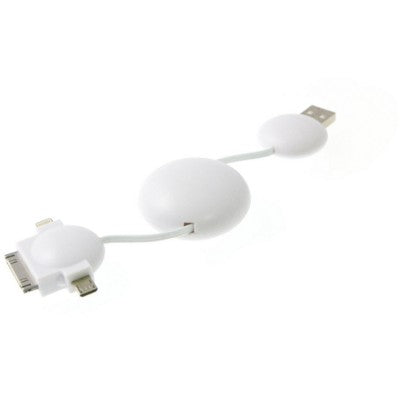 Branded Promotional SMARTPHONE MOBILE PHONE ADAPTOR in White Adaptor From Concept Incentives.