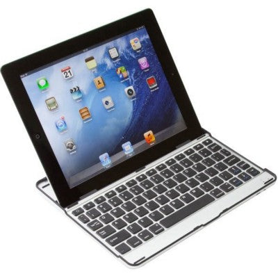 Branded Promotional METAL IPAD COVER with Integrated Keyboard in Silver iPad From Concept Incentives.