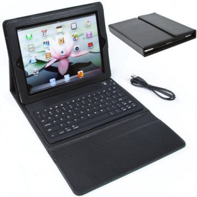 Branded Promotional IPAD CASE with Built in Keyboard in Black iPad From Concept Incentives.