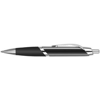 Branded Promotional SPECTRUM MAX NIGHT BALL PEN in Black with Black Grip Pen From Concept Incentives.