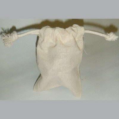 Branded Promotional NATURAL COTTON SMALL DRAWSTRING POUCH in Natural Bag From Concept Incentives.