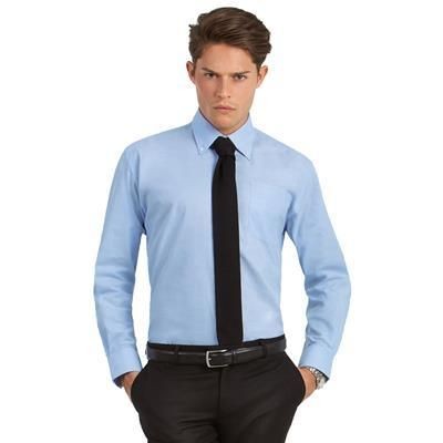 Branded Promotional B&C MENS OXFORD LONG SLEEVE SHIRT Shirt From Concept Incentives.