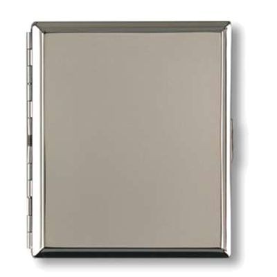 Branded Promotional SILVER CHROME METAL CIGARETTE CASE Cigarette Case From Concept Incentives.