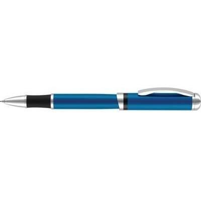 Branded Promotional SCIMITAR METAL ROLLERBALL PEN in Blue Pen From Concept Incentives.