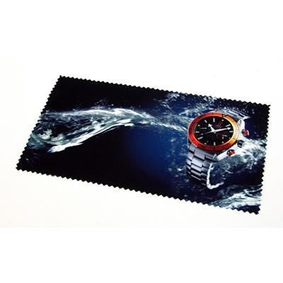 Branded Promotional FULL COLOUR MICROFIBRE CLOTH - 4 X 7 INCH Lens Cleaning Cloth From Concept Incentives.