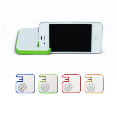 Branded Promotional SMART PHONE STAND with Plug & Play Speaker Mobile Phone Stand From Concept Incentives.