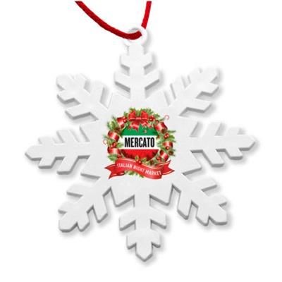 Branded Promotional RECYCLED SNOWFLAKE DECORATION Christmas Decoration From Concept Incentives.
