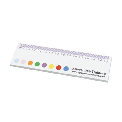 Branded Promotional STICKY-SMART RULER NOTES Note Pad From Concept Incentives.