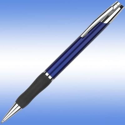 Branded Promotional SONATA BALL PEN in Blue with Black Grip & Silver Trim Pen From Concept Incentives.