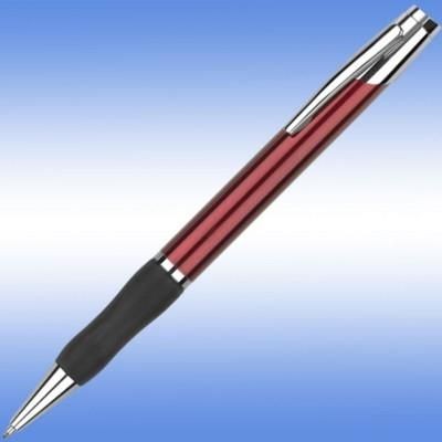 Branded Promotional SONATA BALL PEN in Red with Black Grip & Silver Trim Pen From Concept Incentives.