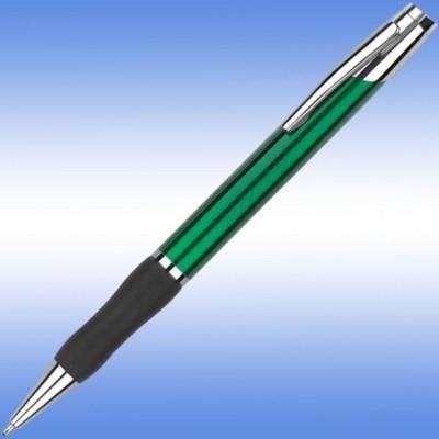 Branded Promotional SONATA BALL PEN in Green with Black Grip & Silver Trim Pen From Concept Incentives.