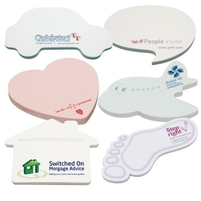 Branded Promotional STICKY-SMART SPECIAL SHAPE NOTES Note Pad From Concept Incentives.